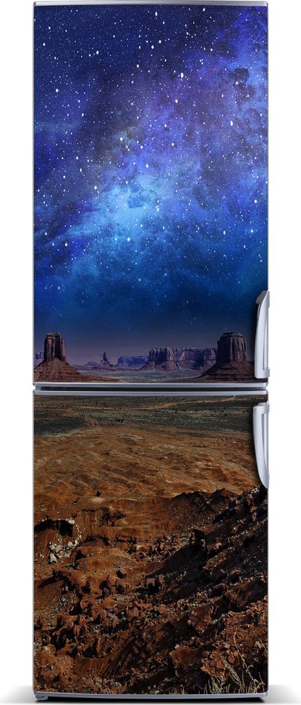 Tulup Kühlschrankdekoration - Magnetmatte - 60 cm x 180 cm - Magnet auf dem Kühlschrank - Sternenklarer Himmel