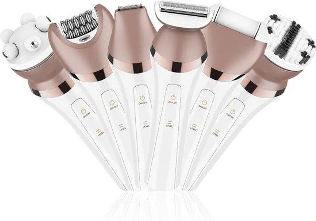 Tondeuse corps rechargeable Wet & Dry avec 6 têtes interchangeables