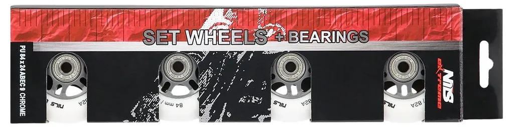 Roues Blanches en Polyuréthane 84x24mm 82A avec Roulements ABEC-9 - 4