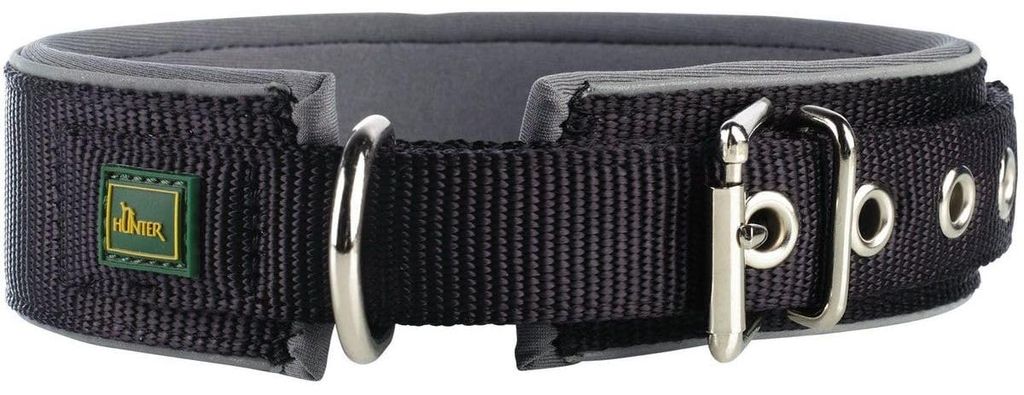 HUNTER Hundehalsband NEOPREN Reflect, Farbe: schwarz/grau, Produktbild 