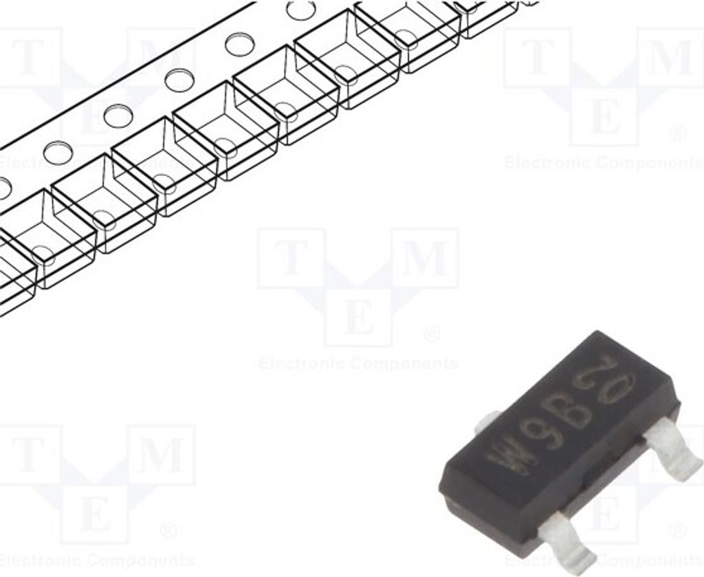 5x Diode: Zener 0,25W Rolle,B 5,3V SMD SOT23 Ifmax: 250mA PLVA653A.215 Zener-Diod