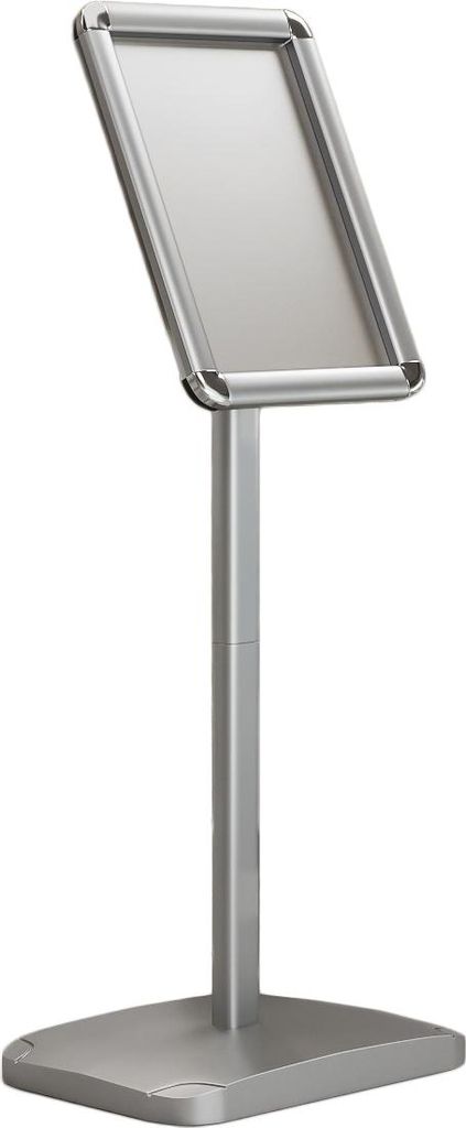 Atlanta | Infoständer | Silber | A4 | Premium | Menü Tafel Board Plakat Präsentations Aufsteller