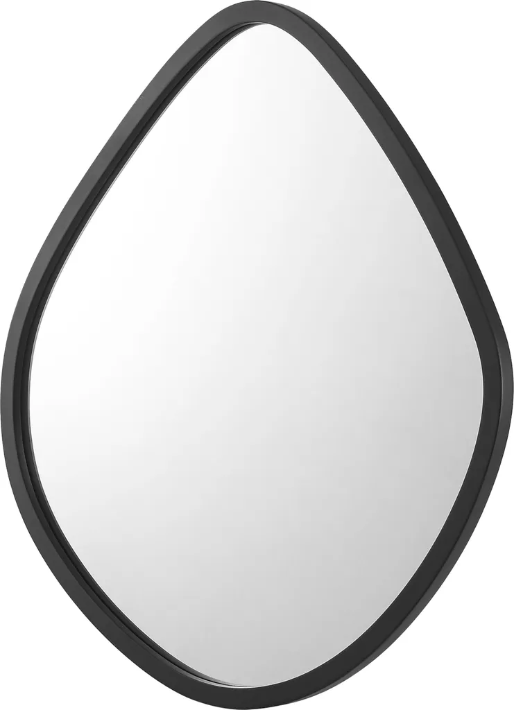 Miroir mural Galatone noir mat 64x60cm asymétrique pour déco moderne