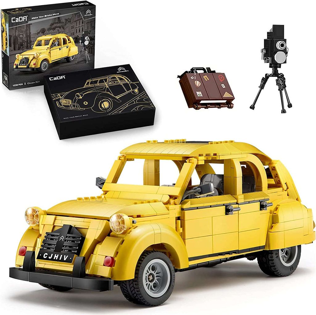 CaDA Technik C61026W Citroën 2CV, 1:12 Auto Klassiker 1238 Teile NEU