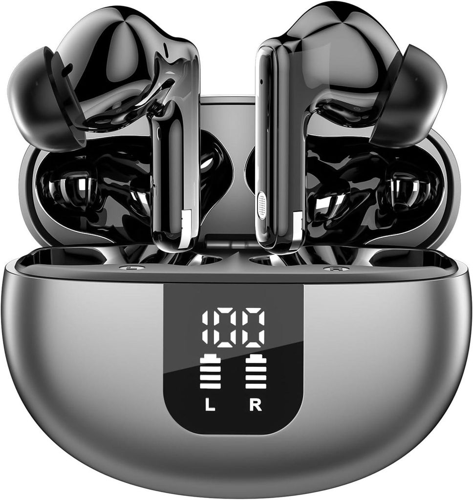 Kabellose In-Ear Kopfhörer mit ANC, Bluetooth 5.4, Mikrofon, 7h Akkulaufzeit, USB-C Ladecase, Touch-Steuerung, klarer Sound für Sport & Büro