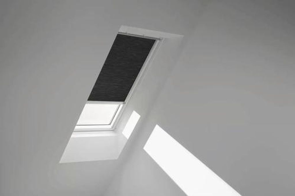 VELUX Wabenplissee uni graphitgrau mit Alu- Rahmen elek FMC MK04 1047K