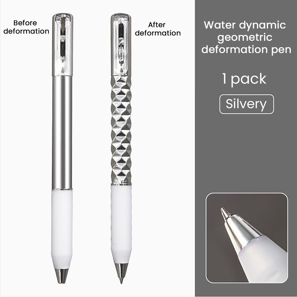 Geometrischer, metallischer Knisterstift, knackiger sensorischer Stift, Morphing-Kugelschreiber zum Stressabbau, 0,5 mm einziehbarer Gelstift für ...
