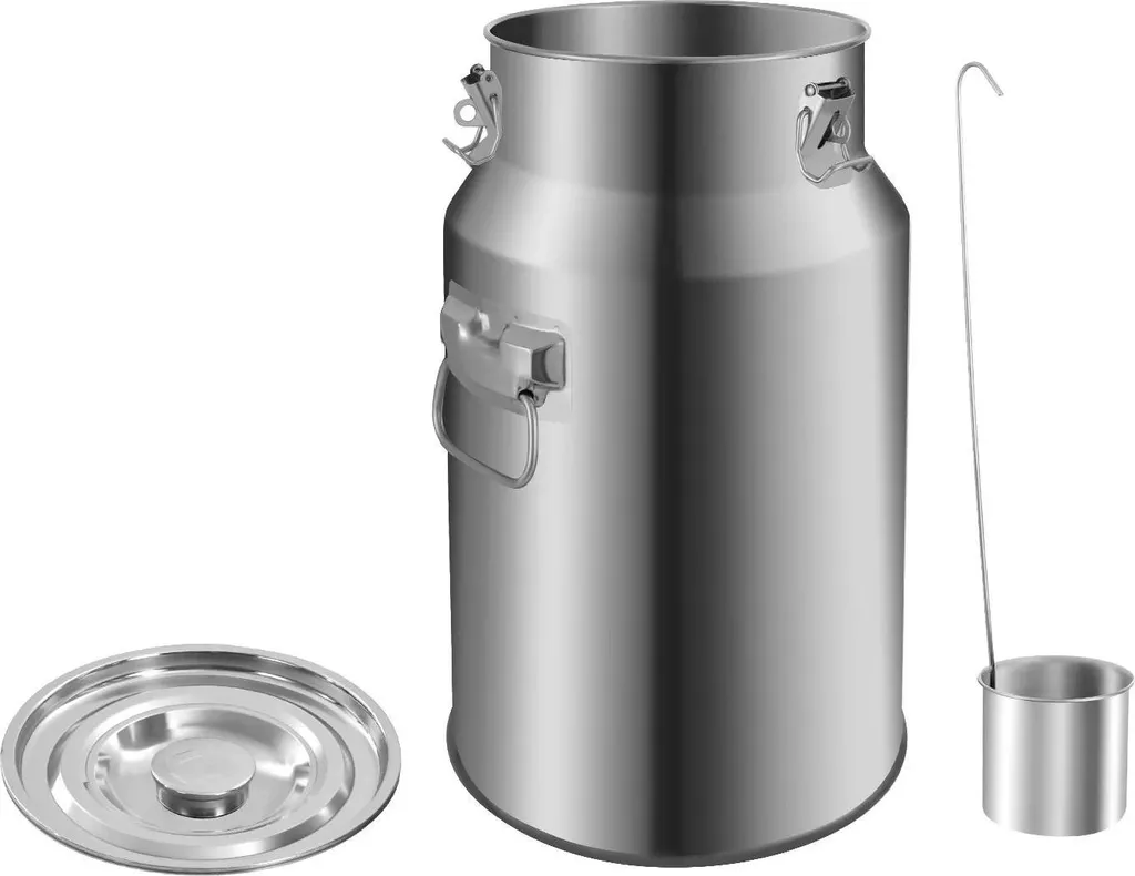 Bidon de transport en inox 18 litres - Récipient alimentaire étanche air