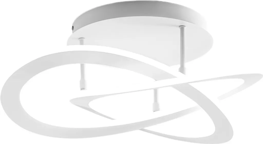 Plafonnier LED salon moderne Yara 50W blanc 70cm pour grande pièce