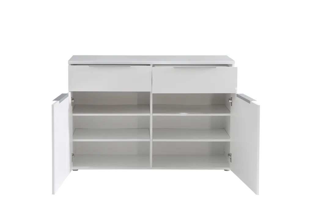 Commode gain de place blanche et grise pour optimiser les petits espaces