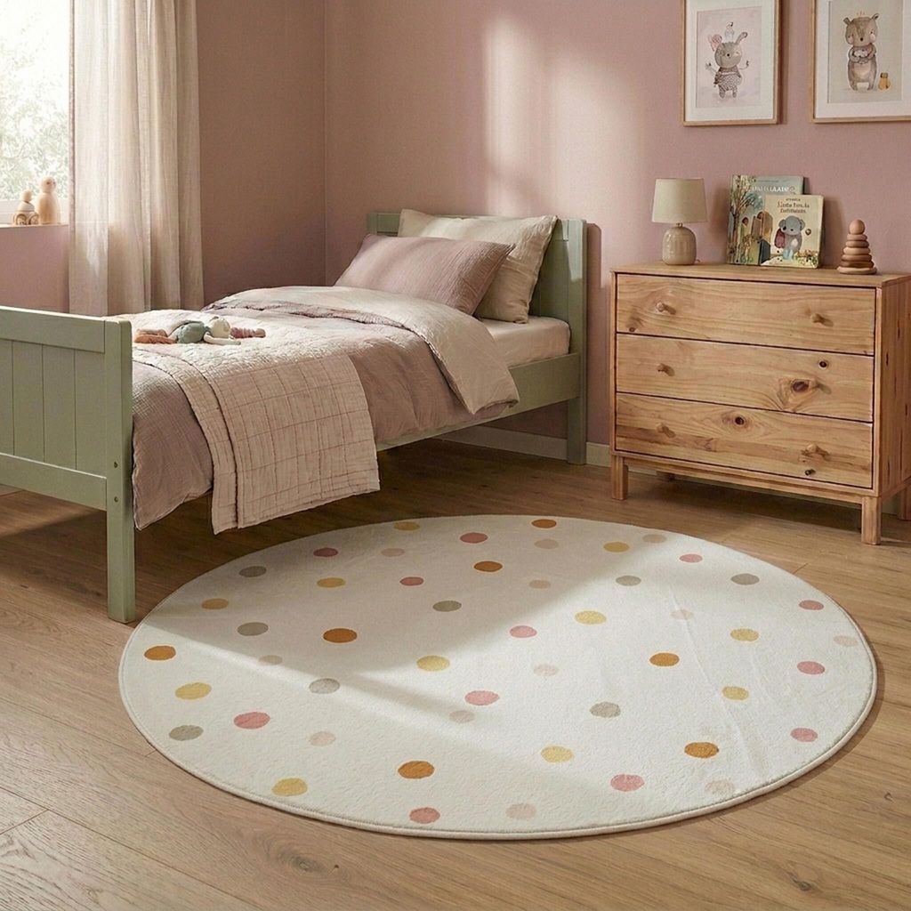 Volero - Waschbarer Kinderteppich Rund - Evi Confetti Bunt Produktbild 