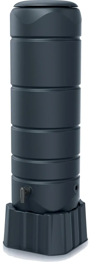 Récupérateur d'eau de pluie 110L anthracite avec kit socle et robinet