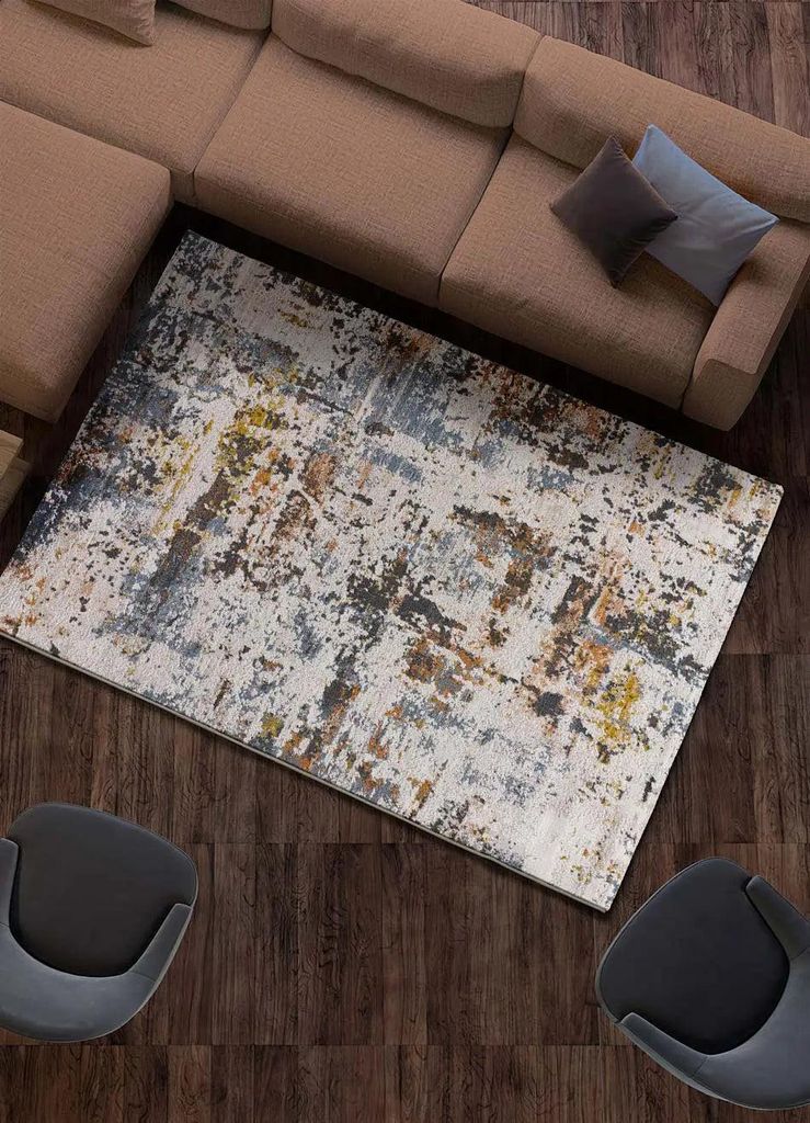 ATTICGO Kurzflorteppich SPRINGS Abstrakt in Mehrfarbig, 154x230 cm