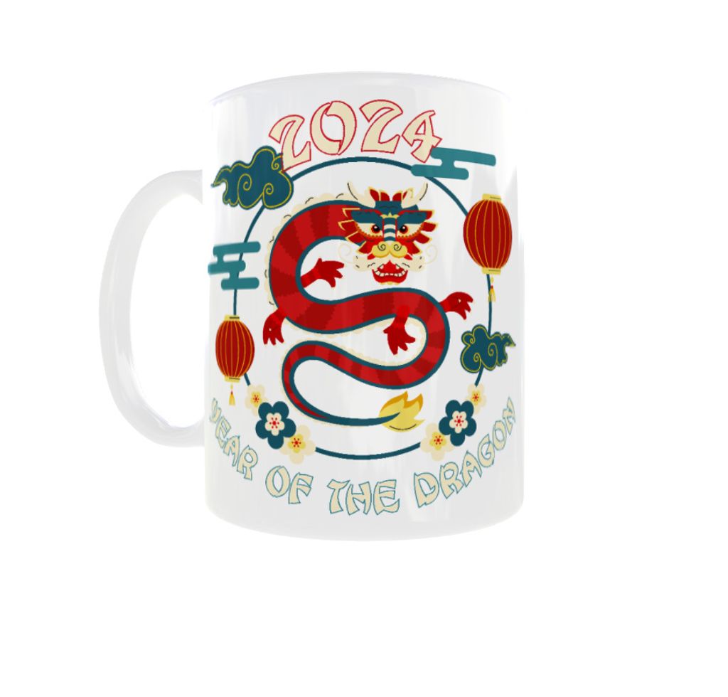 Becher 300ml Neujahr 2024 Drachenjahr Jahr des Drachen v2