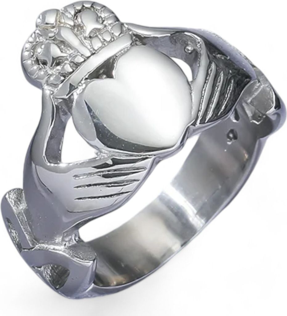 Claddagh Ring Herz und Krone in Hand der Raute US 8