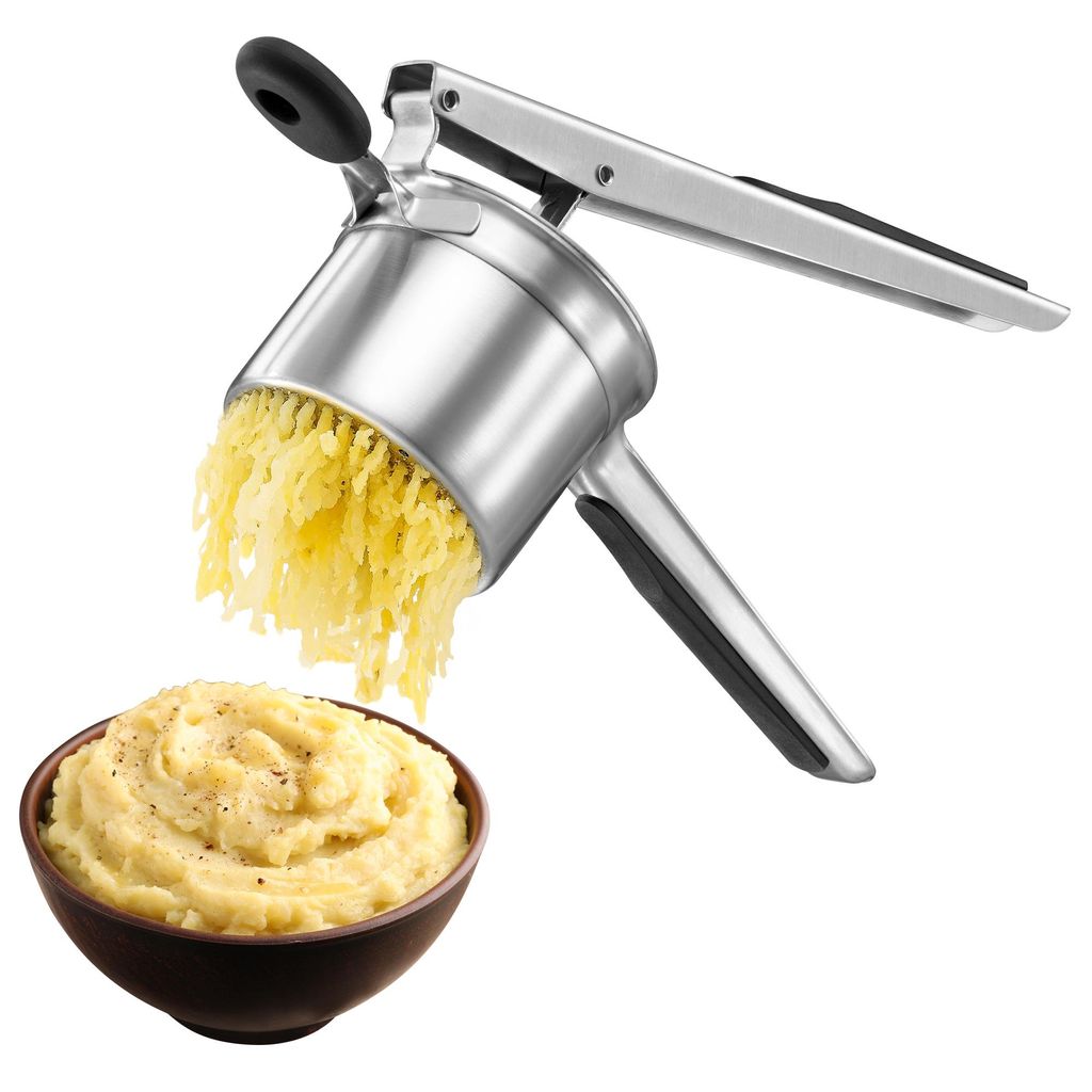 VonShef Kartoffelpresse, Lebensmittelechte Edelstahl mit Produktbild 