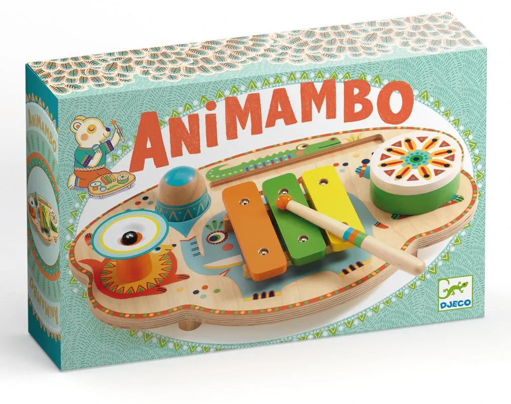 Coffret d'éveil musical enfant : instruments en bois Carnaval Djeco
