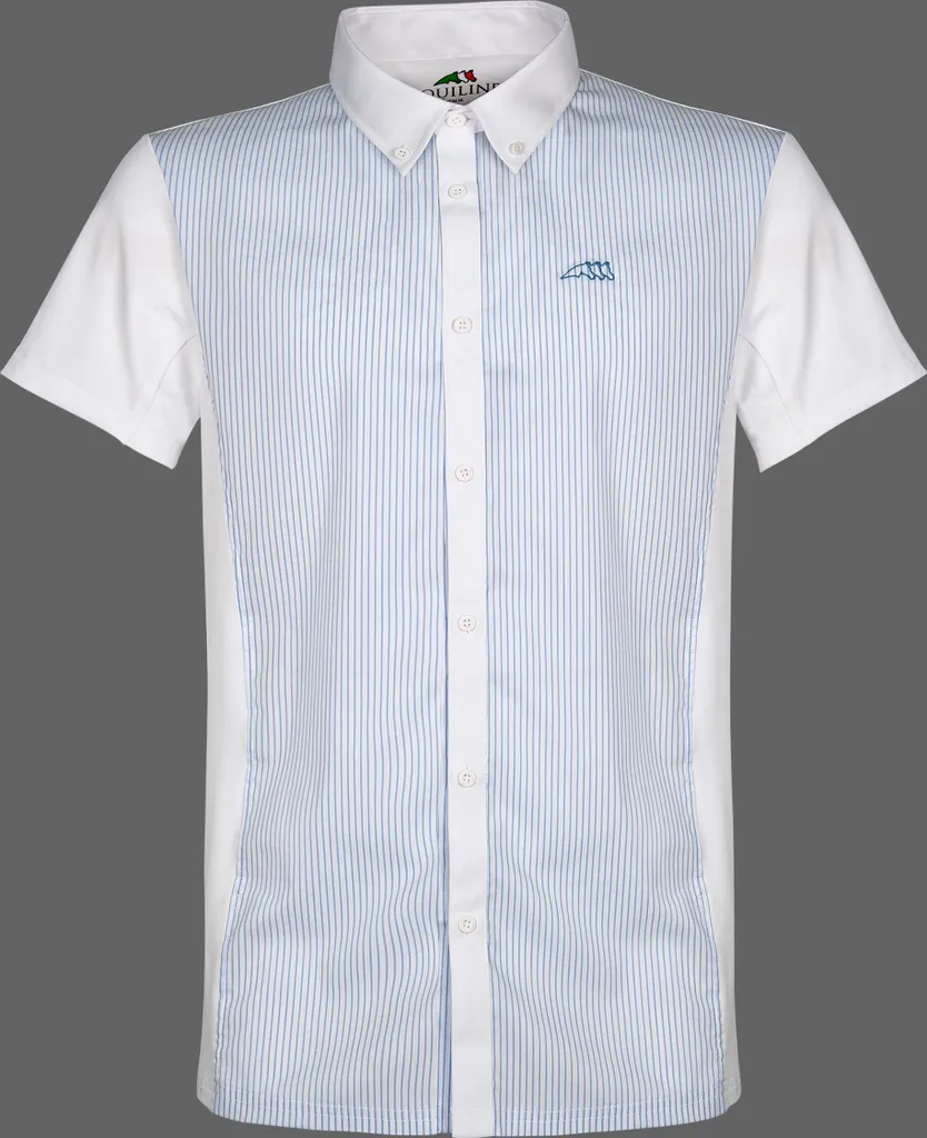 Chemise Équestre Homme Equiline Cooper Bleu Ciel en Tissu Stretch Taille 40
