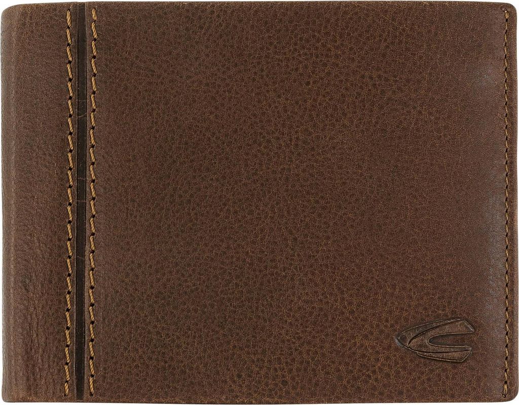 camel active Scheintasche Geldbörse Herrenbörse querformat, Leder mittelbraun cognac bilbao