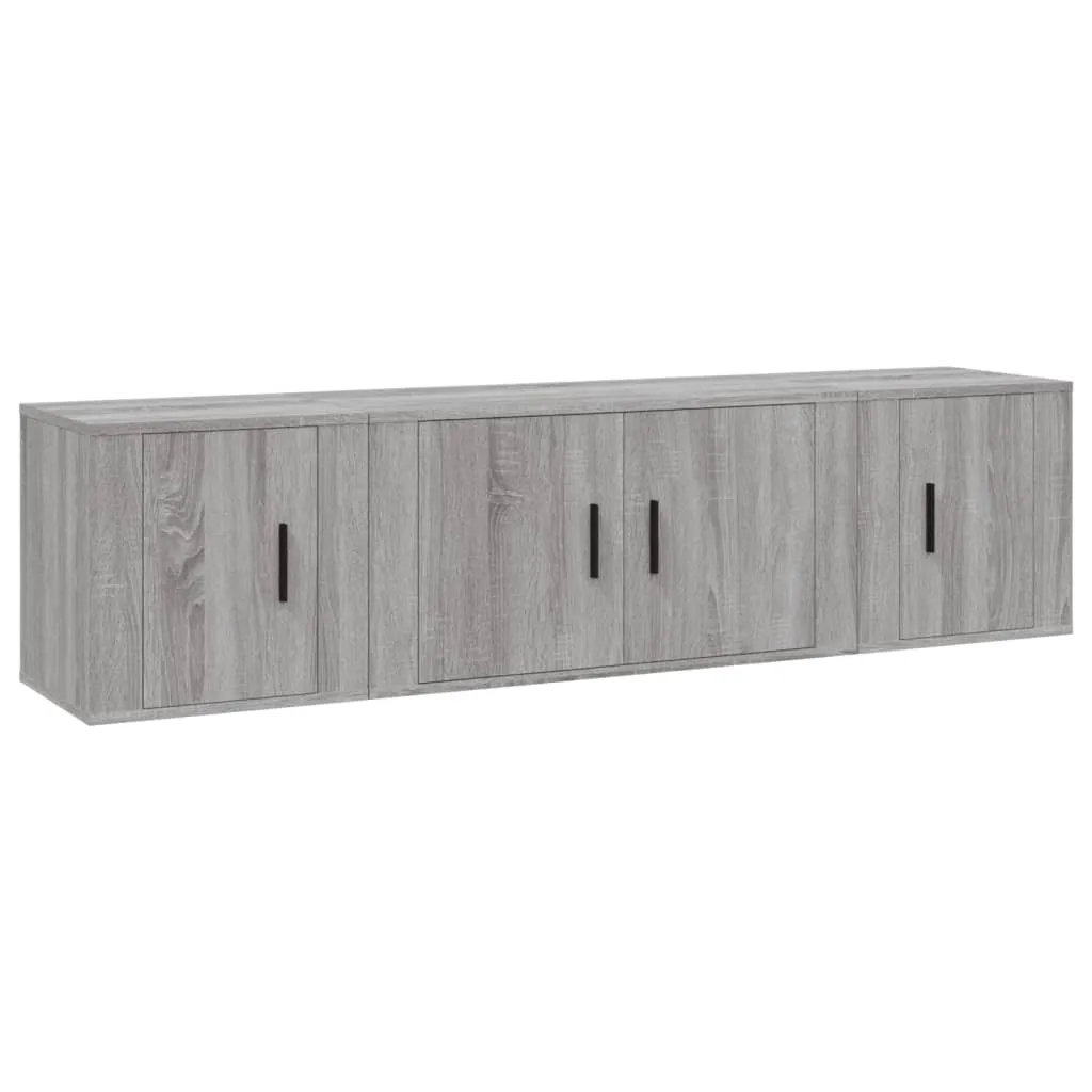 vidaXL Set Mobili TV 3 Pezzi Grigio Sonoma - Arredo Soggiorno Moderno