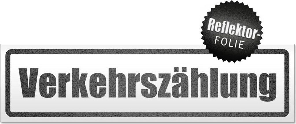 Verkehrszählung Magnetschild Schild magnetisch