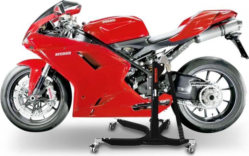 CS Power Classic-Zentralständer für Ducati 848/ Evo 08-13 Schwarz Matt