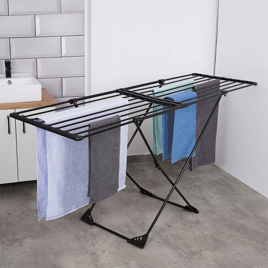 Vilde Wäscheständer Metall schwarz XXL 110-189 cm