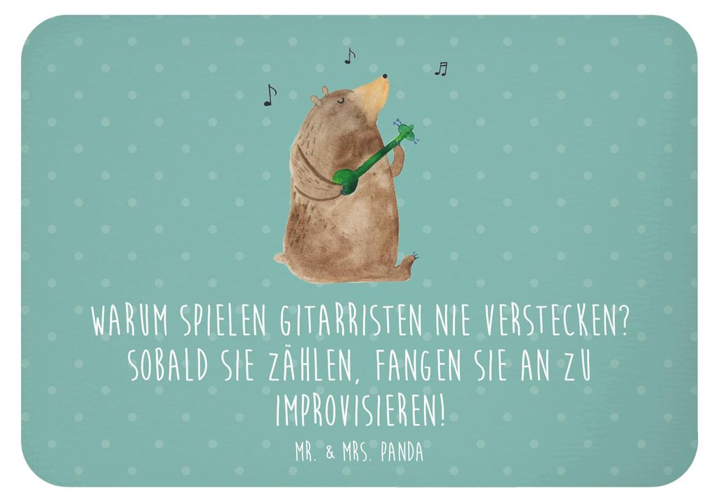 Mr. & Mrs. Panda Kühlschrankmagnet Gitarre Improvisation - Meeresbrise - Geschenk, haftmagnet, magnet, Musiker, Lernen, Humor, whiteboardmagnet, t...