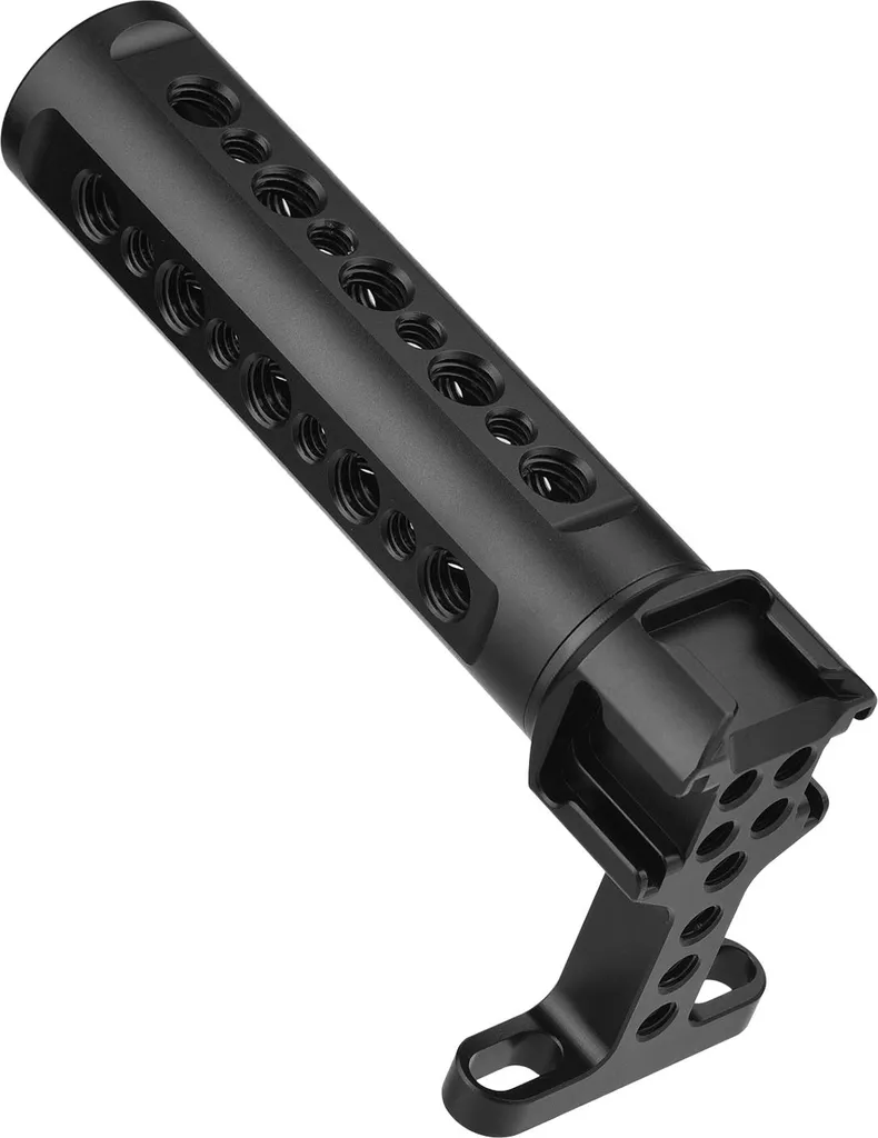 Poignée Latérale de Caméra en Aluminium avec Support Micro et Lampe LED - 4