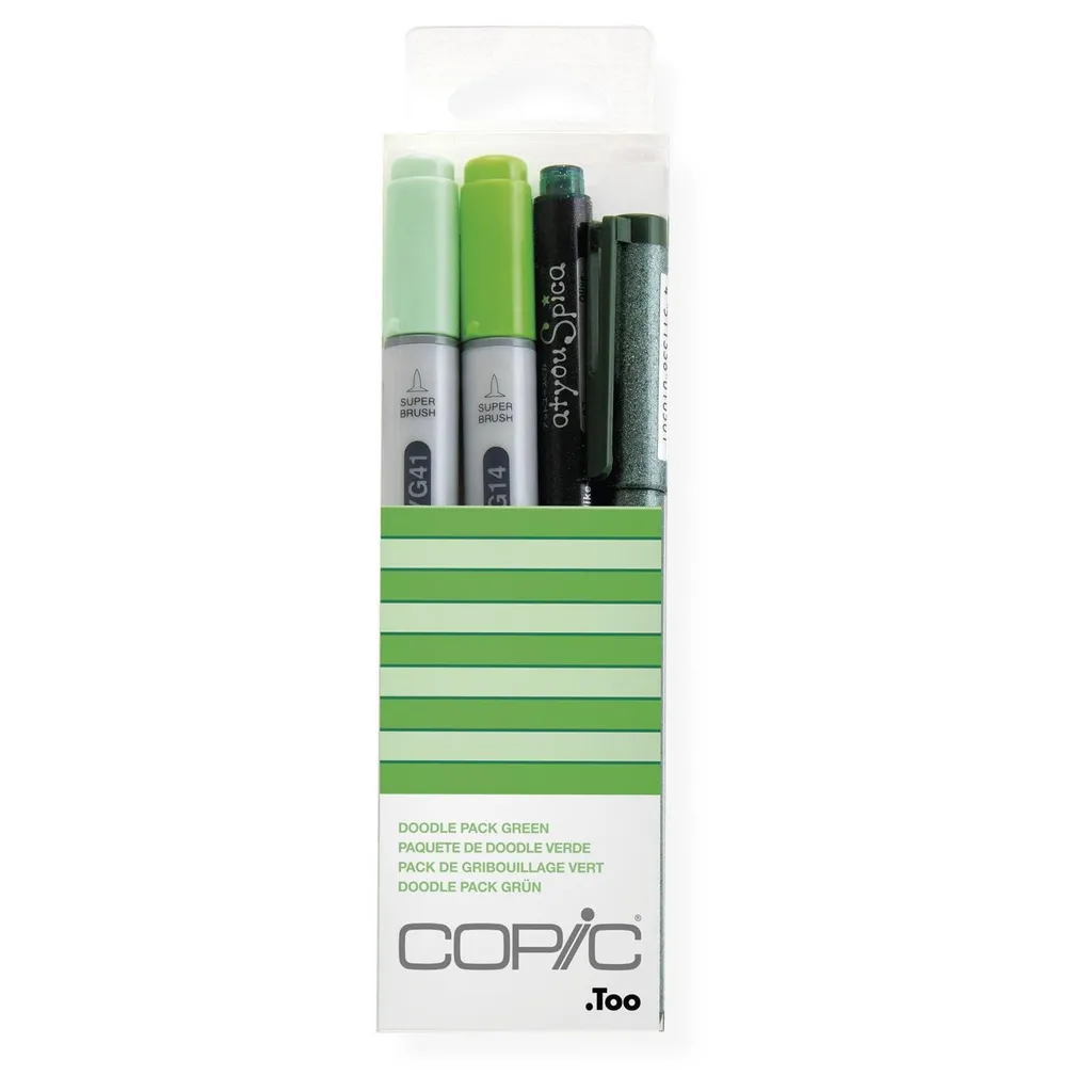 Set Copic Ciao Doodle Pack Green - 4 Pezzi per Disegno e Manga