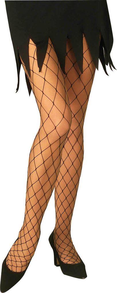 Netz-Strumpfhose Netzstrumpfhose schwarz Karneval Fasching 36-42