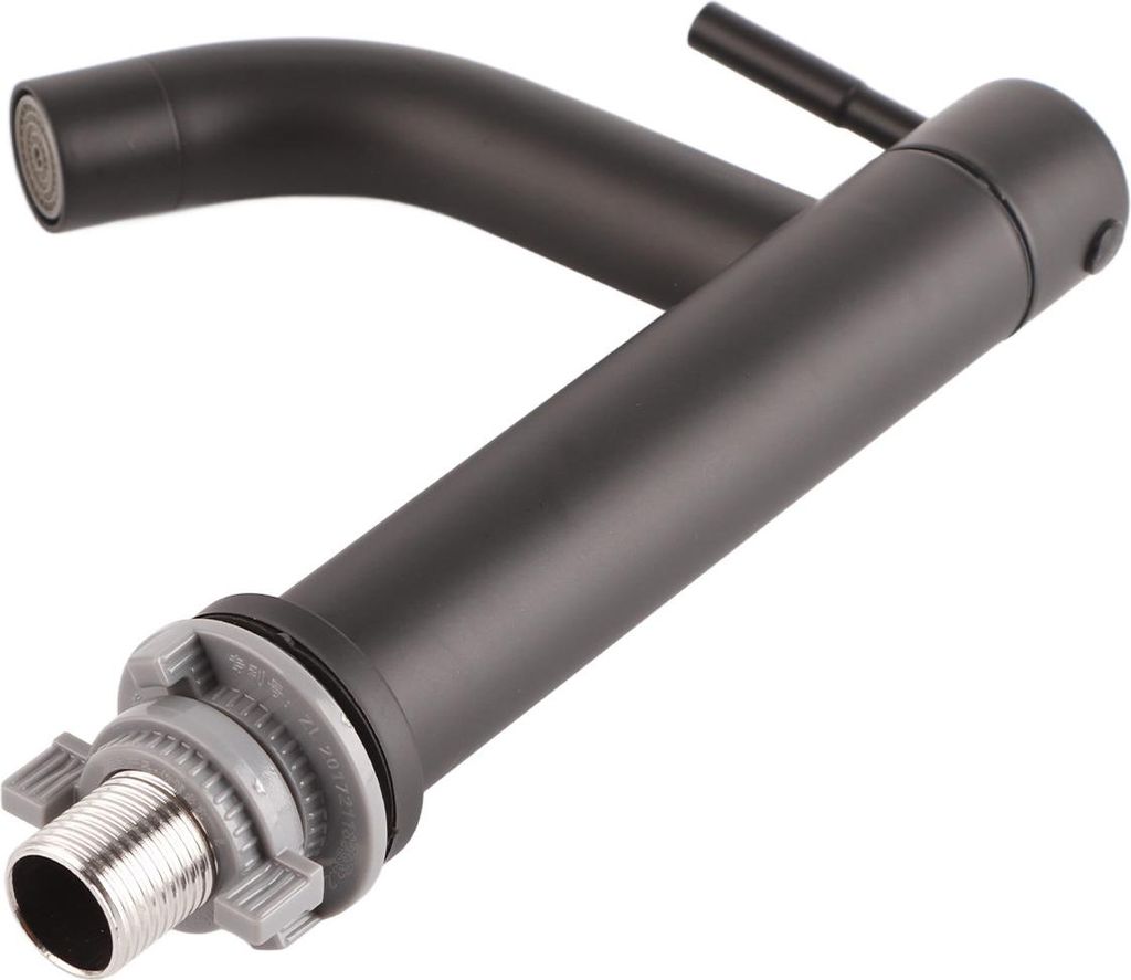 G1/2in Edelstahl Waschbecken Einzelne kalte Wasserhahn Wasserhahn für Bad Toilette BlackElbow Typ (ohne Rohr)