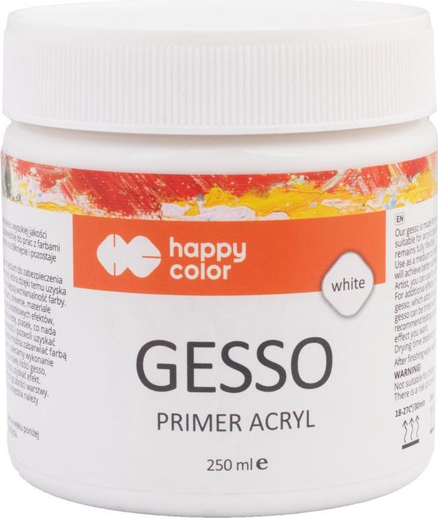 Acryl-Gesso zum Grundieren von Unterbildern 250 ml weiß Happy Color