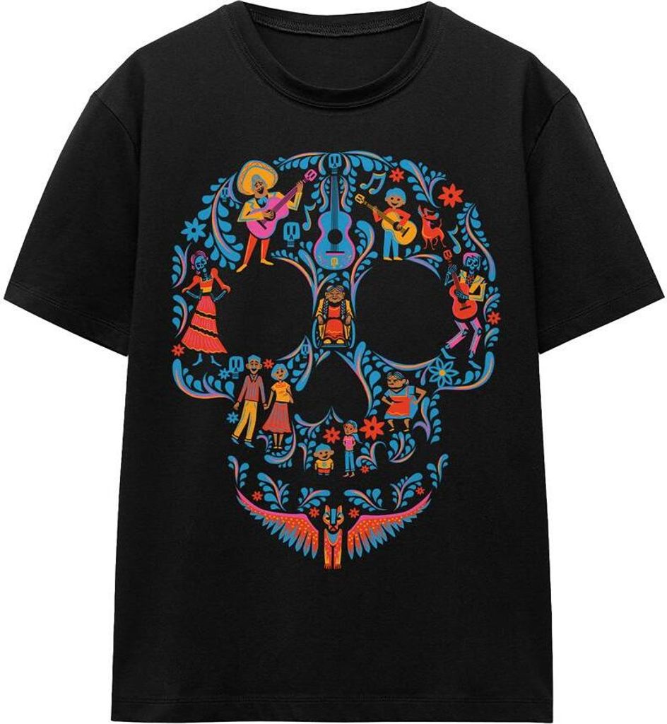 Coco - "Day Of The Dead" T-Shirt für Herren/Damen Uni TV17112 (S) (Schwarz)