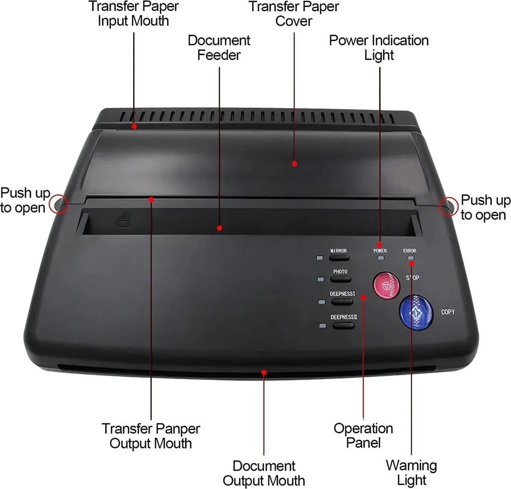 Machine transfert tatouage thermique 220V - Haute résolution - Noir - 5