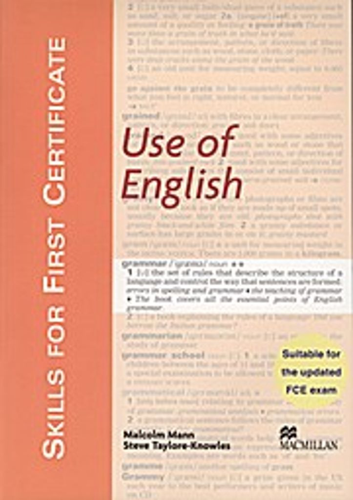 Skills For First Certificate Use of English. Student's Book