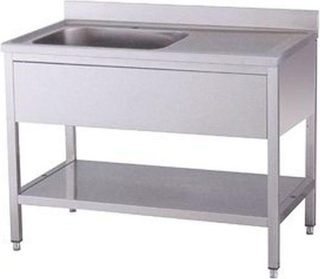 KBS Spültisch 1400x700x850 mm mit Aufkantung 1 Becken links Produktbild 