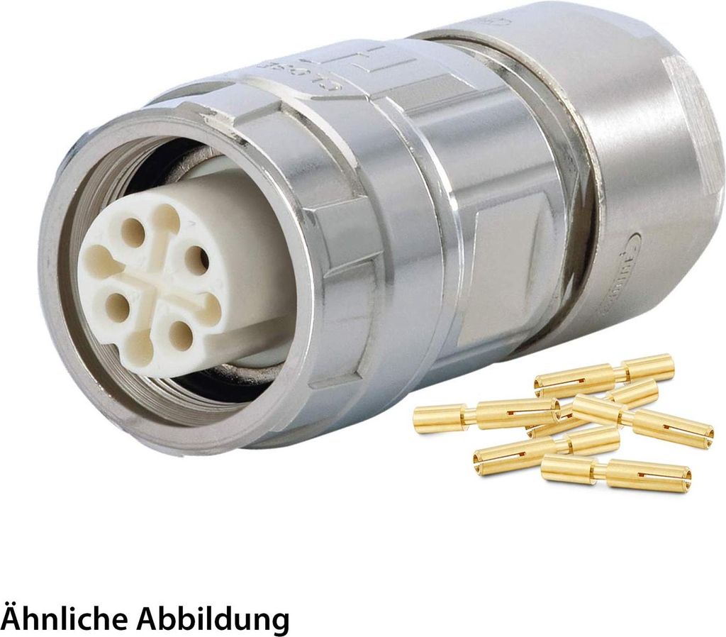 HUMMEL SET inkl. Kontakte M16 Kabelsteckverbinder, Crimpeinsatz gerade Polzahl 3-pol., Buchse Kabelabgang gerade,