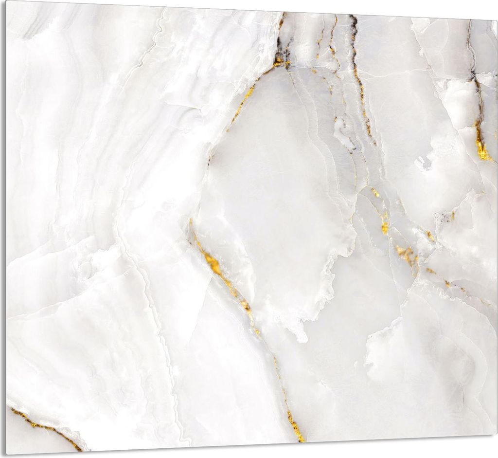 GLASPLATTE FÜR KÜCHE 65x60 Marmor