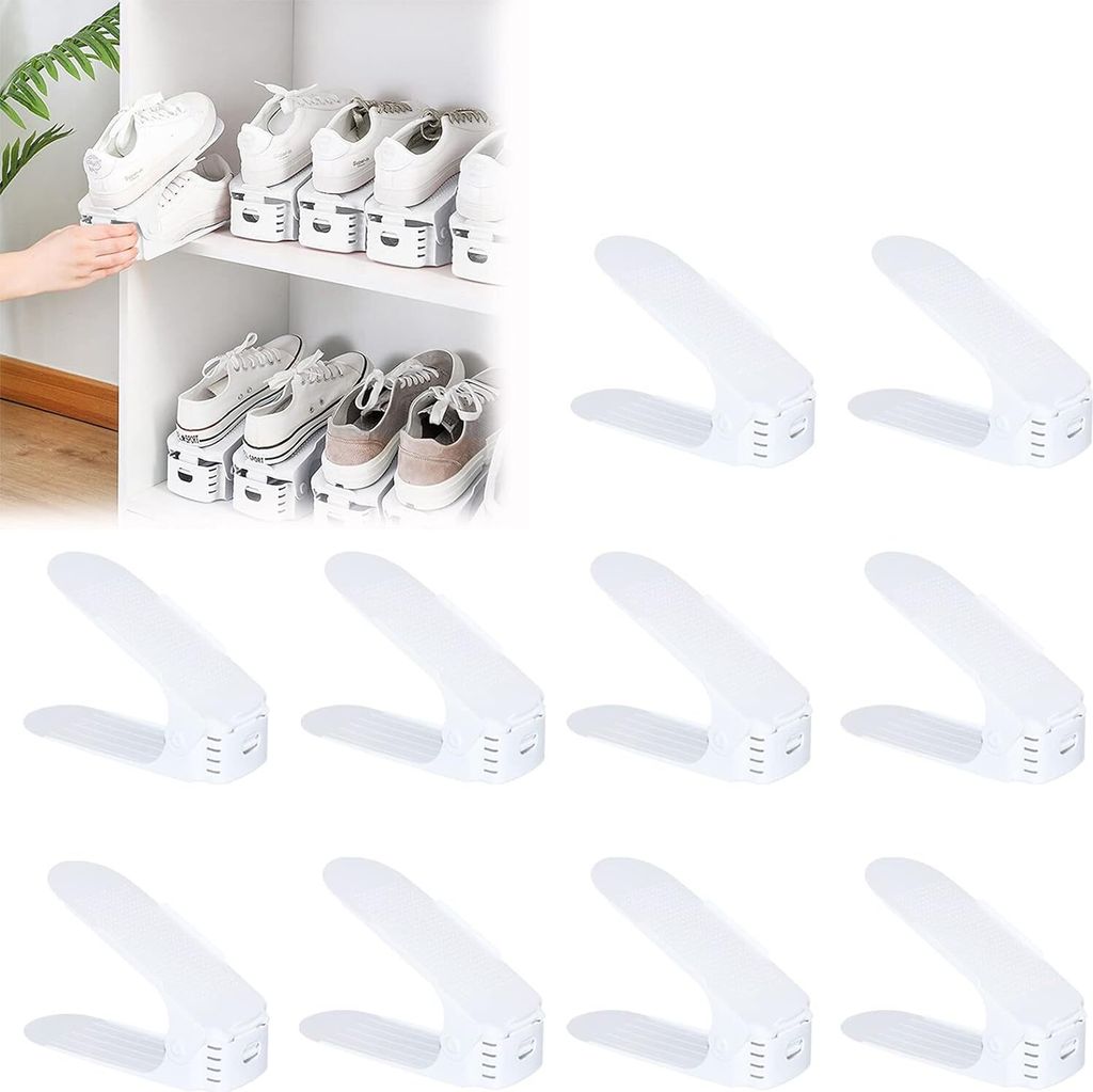 TWOLIIN Einstellbare Schuhregale Schuhstapler 10 Stück Produktbild 