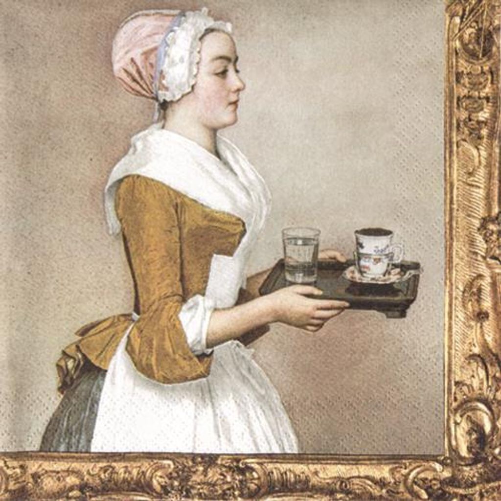 20 Servietten Schokoladenmädchen 33x33cm