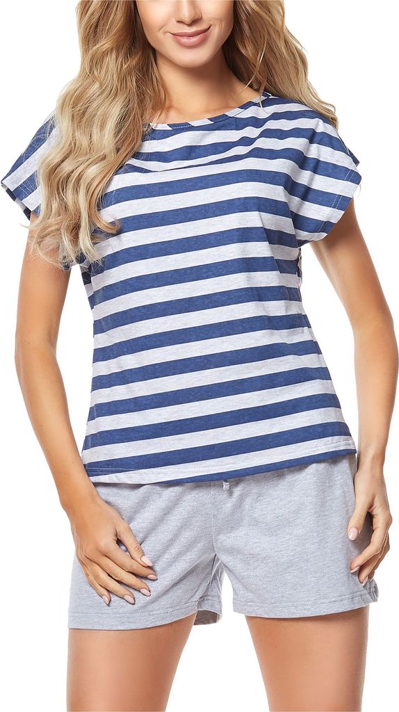 Merry Style Damen Schlafanzug MS10-178 (Melange/Jeans, S)