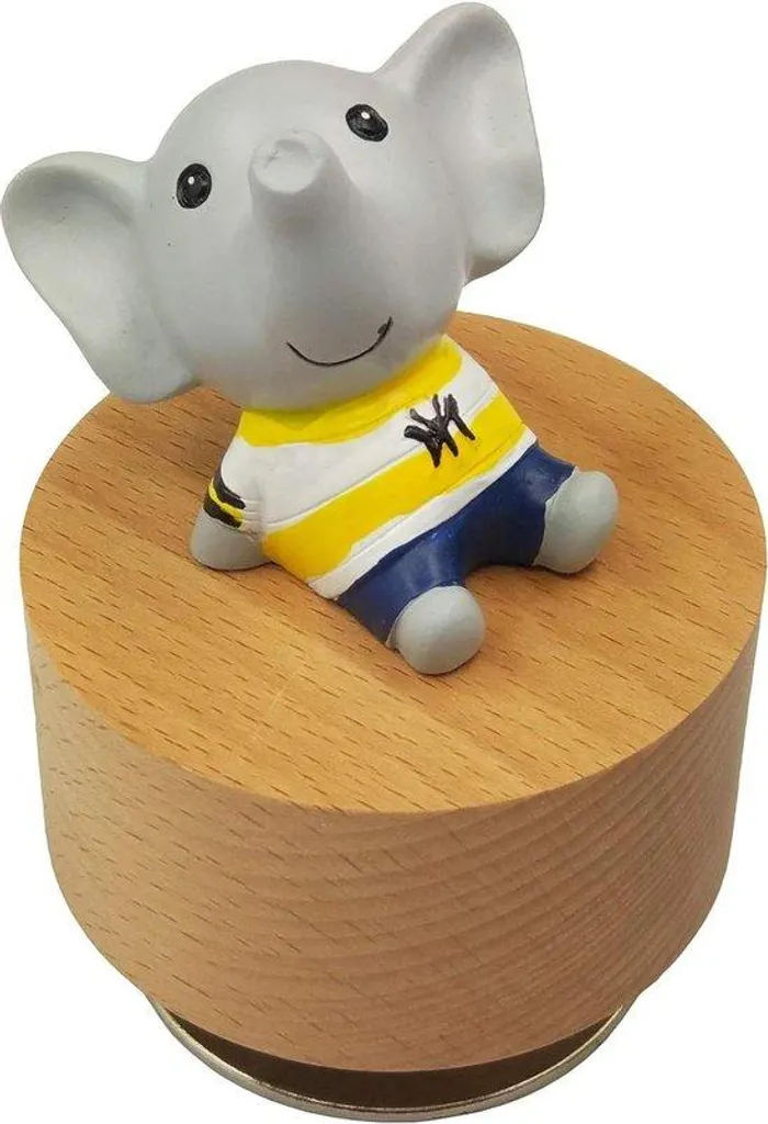 Décoration de chambre bébé éléphant musical - Solution apaisante bois