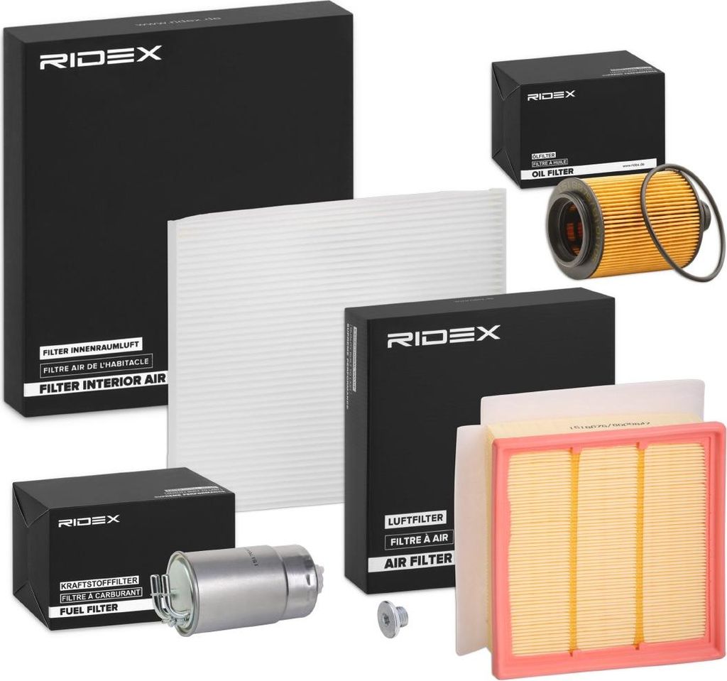 RIDEX Filterset Inspektionspaket Filtersatz für OPEL Corsa D Schrägheck (S07) für VAUXHALL Corsa Mk III (D) Schrägheck (S07)
