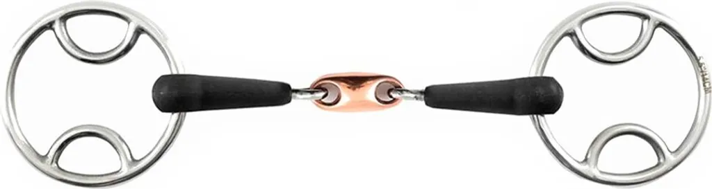 Mors de filet Bevel double brisure avec revêtement souple en 12,5 cm
