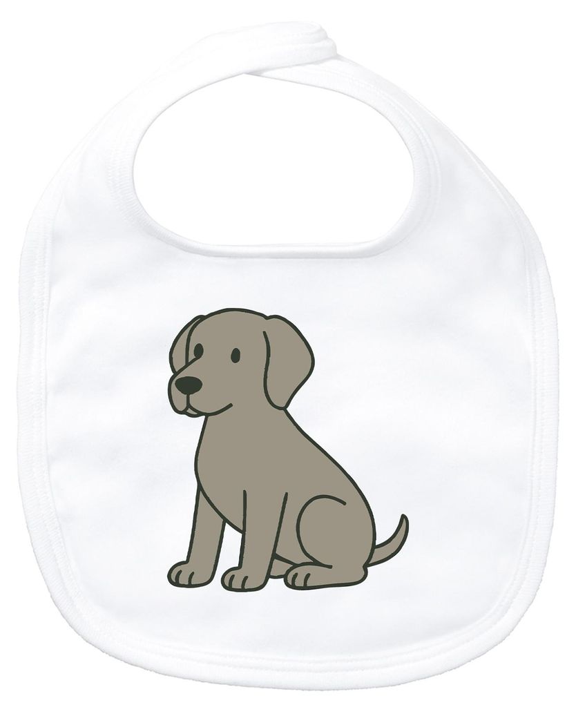 Huuraa Baby Lätzchen Weimaraner Comic Weimi White Klettverschluss Baumwolle Latz Geschenkidee