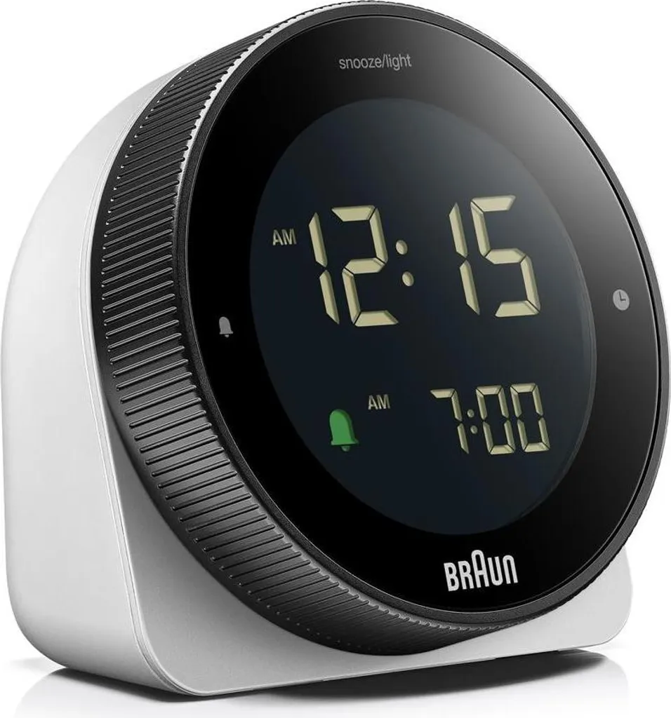 Braun BC24W Réveil de Voyage Compact avec Mouvement Quartz Silencieux