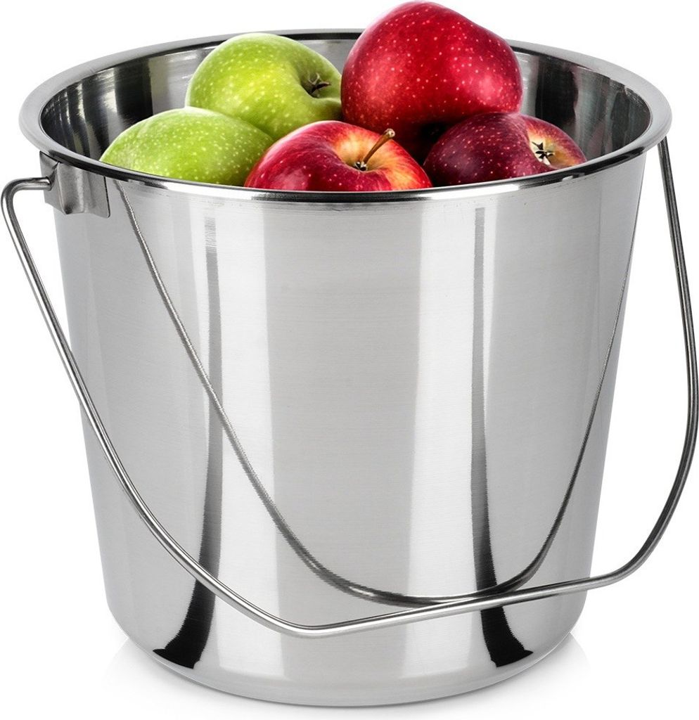 Gastronomischer Eimer aus Edelstahl in Lebensmittelqualität für Lebensmittel, 8 l