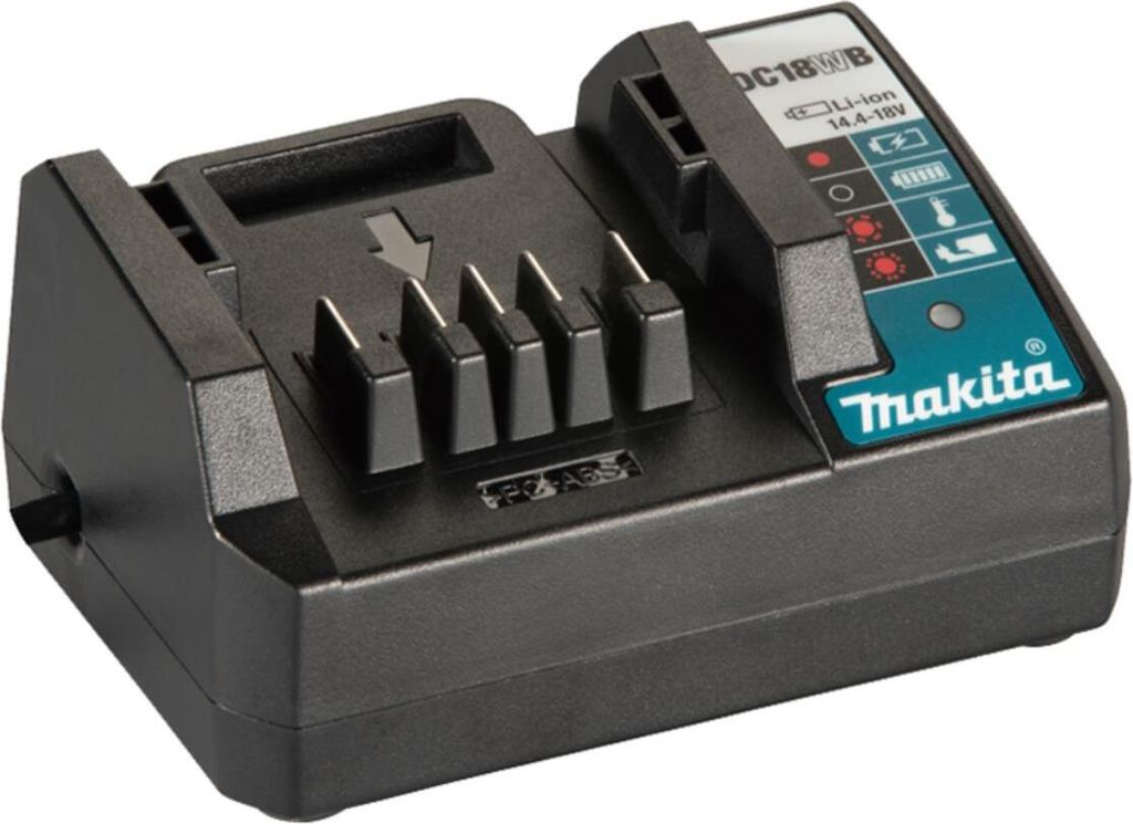 Makita Ladegerät DC18WB, Li-Ion, 14,4 V - 18 V G-Serie Produktbild 