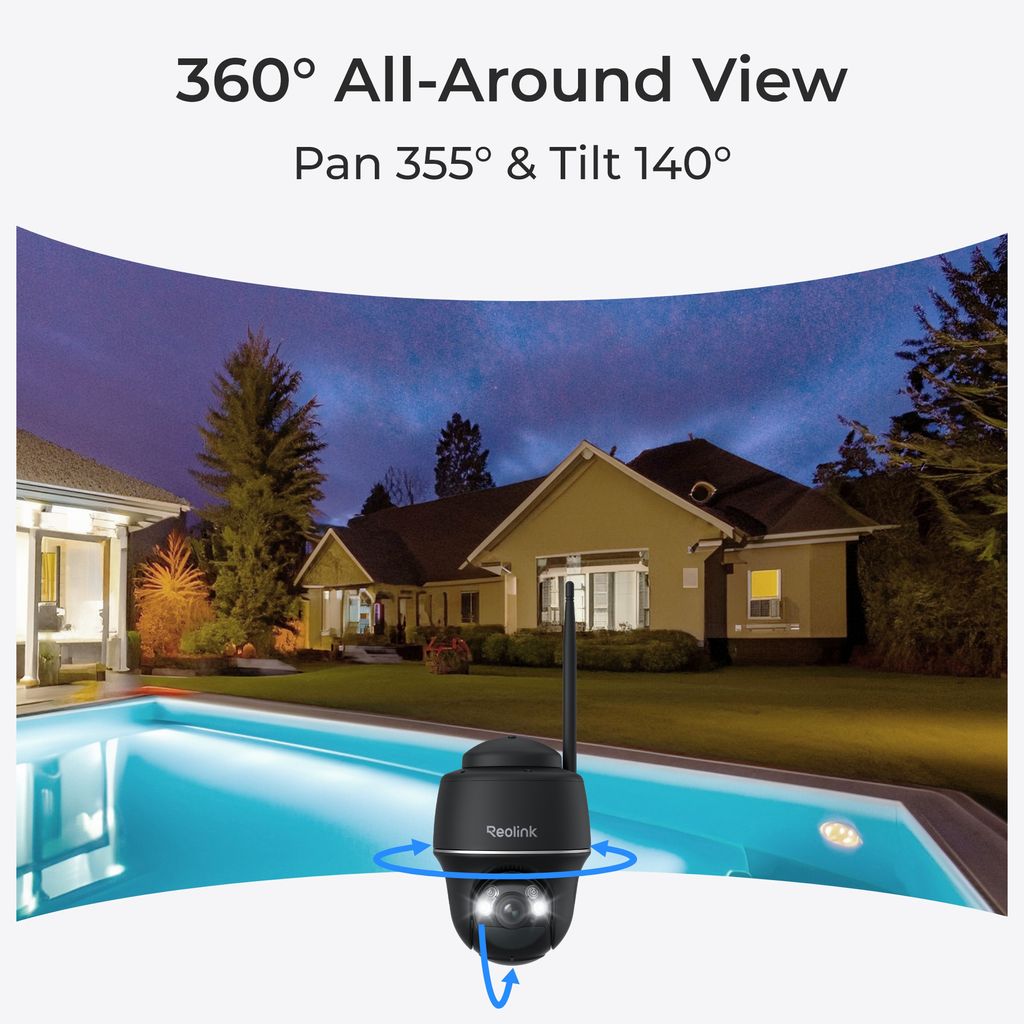 Reolink Argus PT+Solar Panel, 2K+ 5MP PTZ Solárna/Batériová Obrázok produktu 4